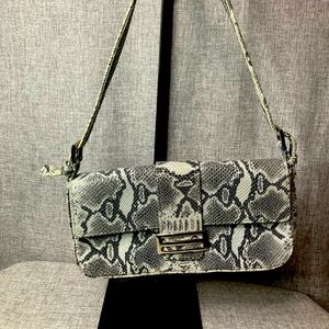 Carla Mancini Leather snake embossed  handbag.